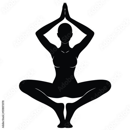 yoga woman silhouette