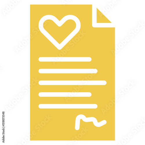 Wedding Certificate Vector Icons