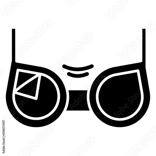 Nursing bra icon Flat outline fill black and white