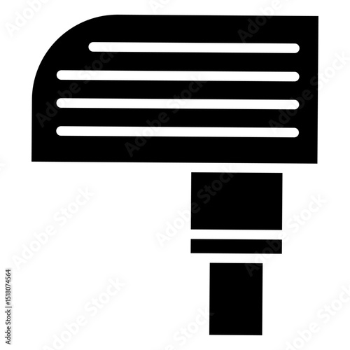 Putter icon Flat outline fill black and white