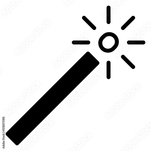 Retouch icon Flat outline fill black and white
