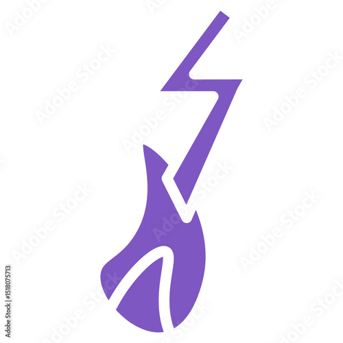 Electricity Fire Vector Icons