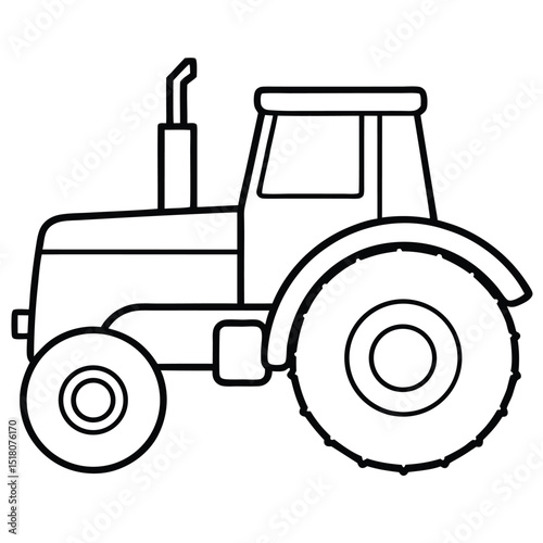 tractor isolated on white background