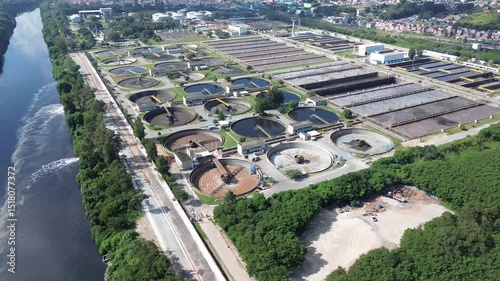 Aerial View of the Barueri Wastewater Treatment Plant – São Paulo, Brazil