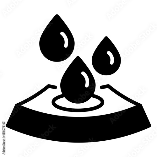 Absorption icon Flat outline fill black and white