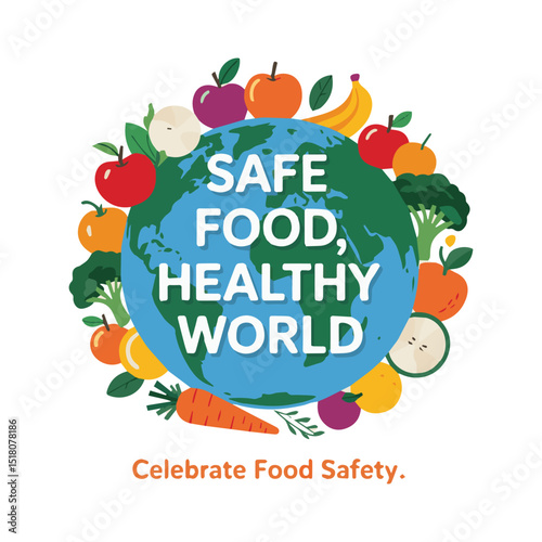 Safe Food Healthy World Illustration