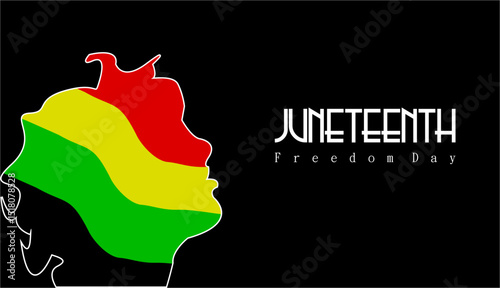 juneteenth freedom day, man silhouette background
