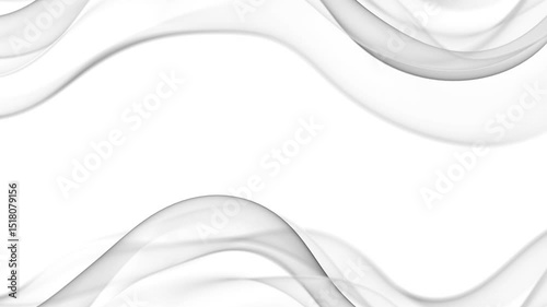 Wallpaper Mural Looping 3D animation – Abstract black and white silky waves on white background Torontodigital.ca