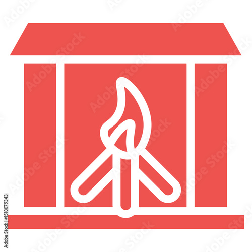 Fireplace Vector Icons