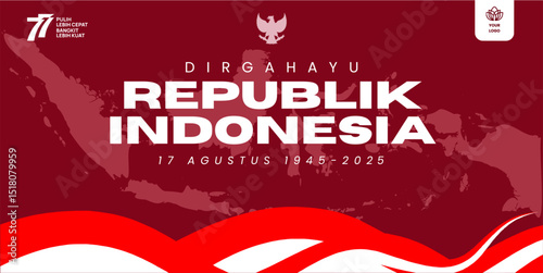 Official Banner Design for the 80th Anniversary of Indonesian Independence Day
Modern minimalist look with a dominant dark red and white color, and bold typography that highlights