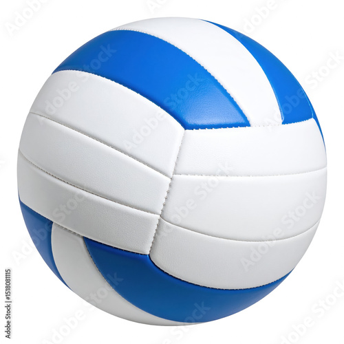 Isolated volleyball ball on transparent background displaying its classic design and texture for sports and recreational activities, Transparent background PNG