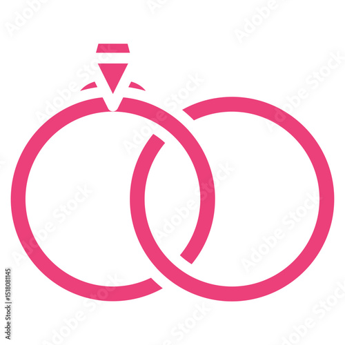 Wedding Rings Vector Icons