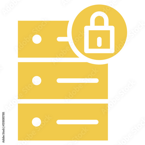 Database Lock Vector Icons