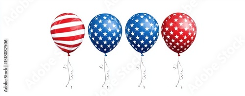 American Flag Balloons Red, White, and Blue Patriotic Decorations