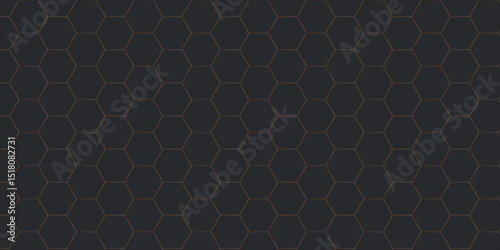 Hexagonal honeycomb black leather texture background for seamless geometric design