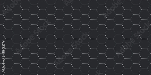 Abstract blue and black hexagonal texture background
