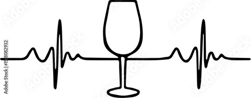 vector illustration of a glass