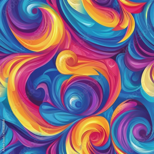 Vibrant Swirls Abstract Colorful Background
