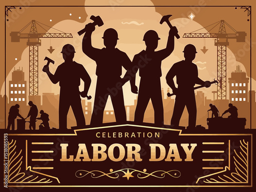 vector illustration poster celebrating Labour Day