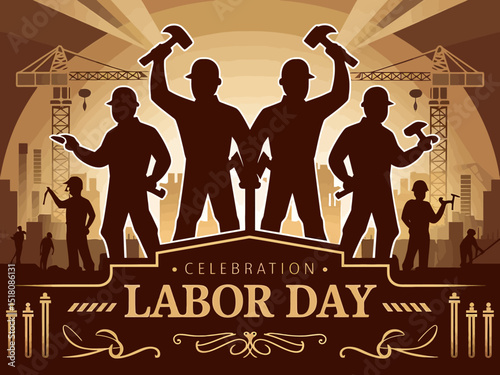 vector illustration poster celebrating Labour Day