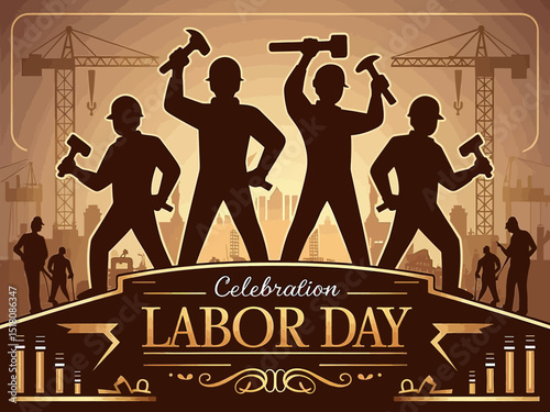 vector illustration poster celebrating Labour Day