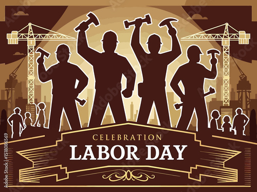 vector illustration poster celebrating Labour Day
