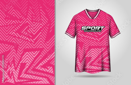 Sport jersey design with abstract pink background