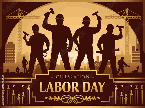 vector illustration poster celebrating Labour Day