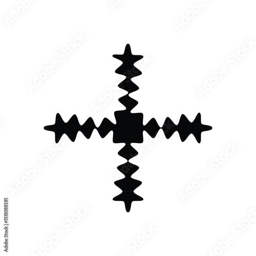Wavy Radial Burst Vector