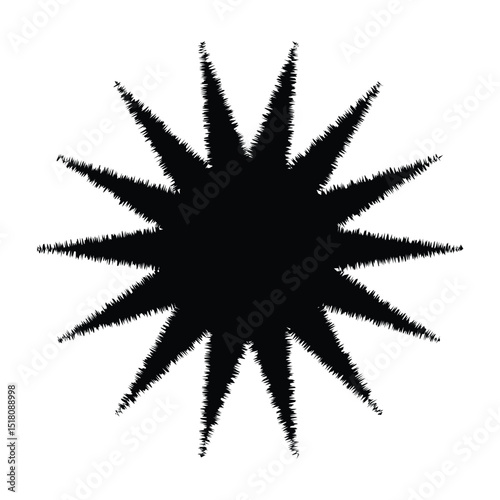 Jagged Burst Star Vector Design