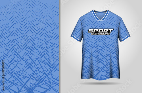 Sport jersey design with blue pattern