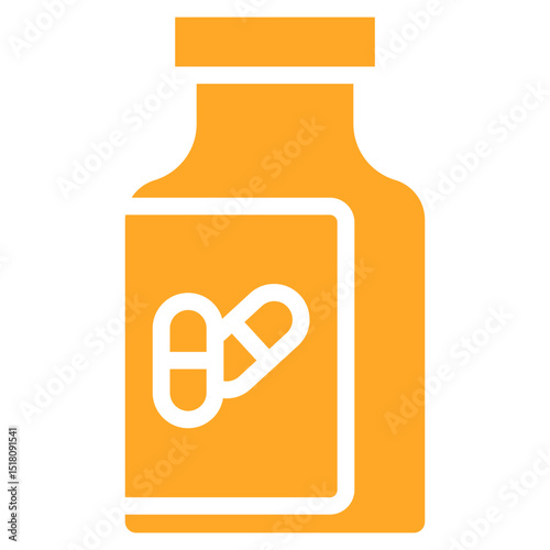 Pills Bottle Vector Icons