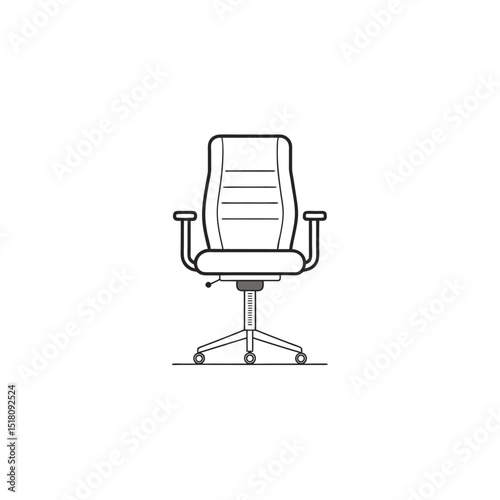 Professional Office Chair vector design Illustration.