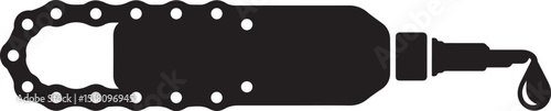 Bicycle Chain Lubricant Bottle Icon Illustration