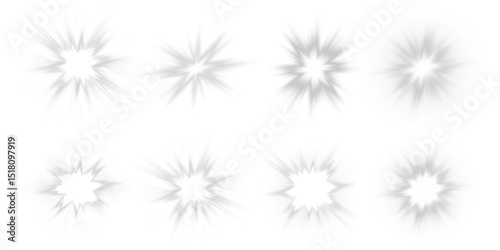 Shine and spark glow flare starburst on illustration stage bright projection with light glitter 