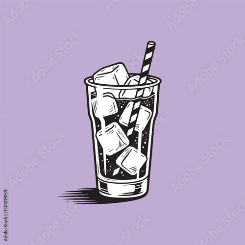 drink glass ice cube