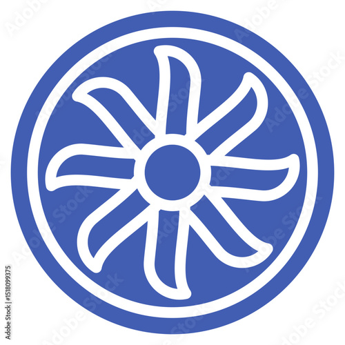 Plane Turbine Vector Icons