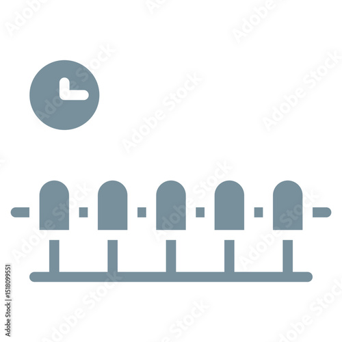 Airport Waiting Room Vector Icons