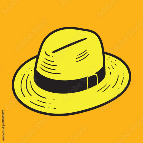 straw hat illustration
