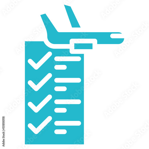 Flight Checklist Vector Icons