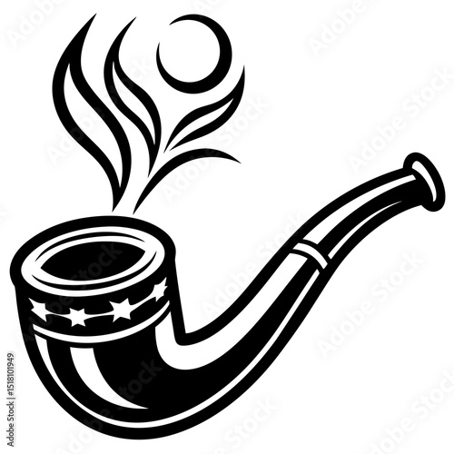smoking pipe vector illustration
