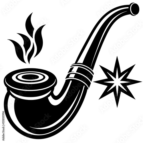 smoking pipe vector illustration