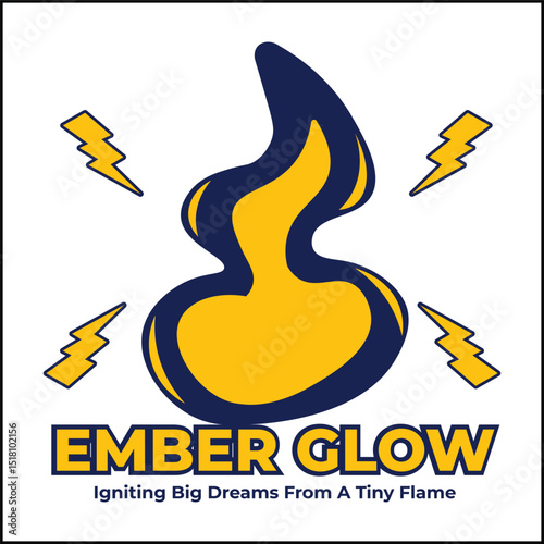 glow bucket logo vector design with fire in yellow and blue color. suitable for logo, icon, poster, advertisement, banner, company, t-shirt design, sticker, website.