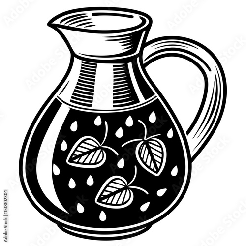 vector illustration of a jug