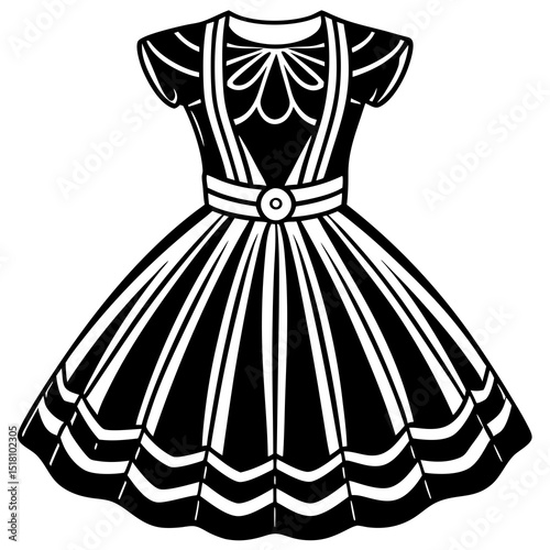 vector illustration of a dress