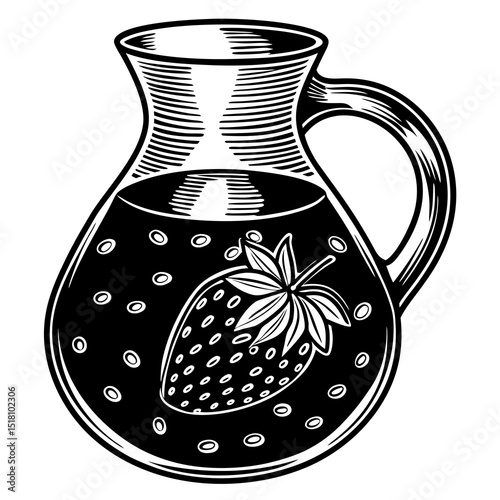 black and white jug