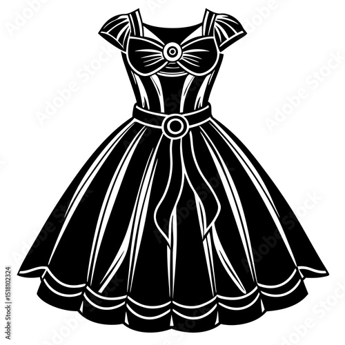 vector illustration of a fashion dress