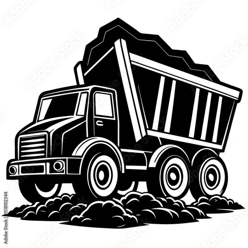 dump truck vector illustration