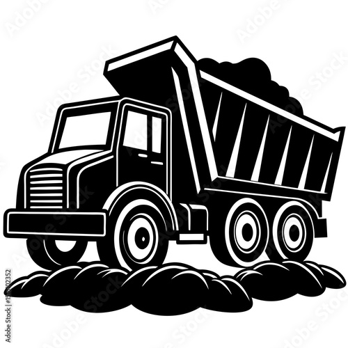 dump truck vector illustration