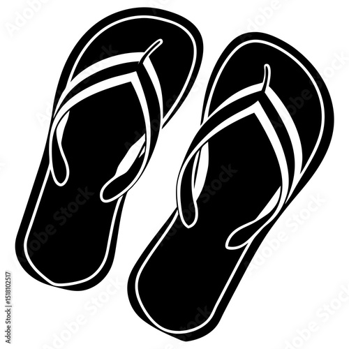 black flip flops